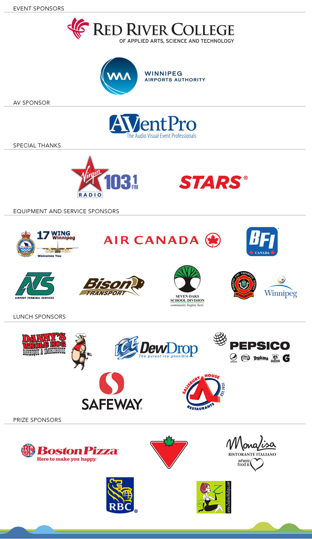 2012 United Way Plane Pull sponsors
